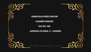 abogado Francisca Perez Pastor en la localidad de Leganés