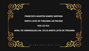 abogado Francisco Agustin Suarez Santana en la localidad de Santa Lucía de Tirajana