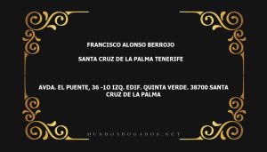 abogado Francisco Alonso Berrojo en la localidad de Santa Cruz de la Palma