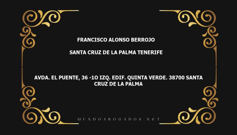 abogado Francisco Alonso Berrojo en la localidad de Santa Cruz de la Palma