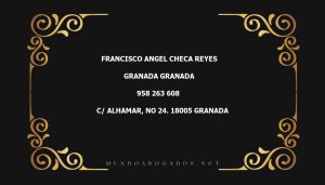 abogado Francisco Angel Checa Reyes en la localidad de Granada