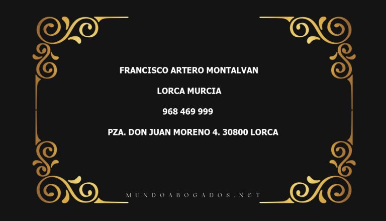 abogado Francisco Artero Montalvan en la localidad de Lorca