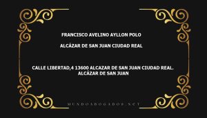 abogado Francisco Avelino Ayllon Polo en la localidad de Alcázar de San Juan