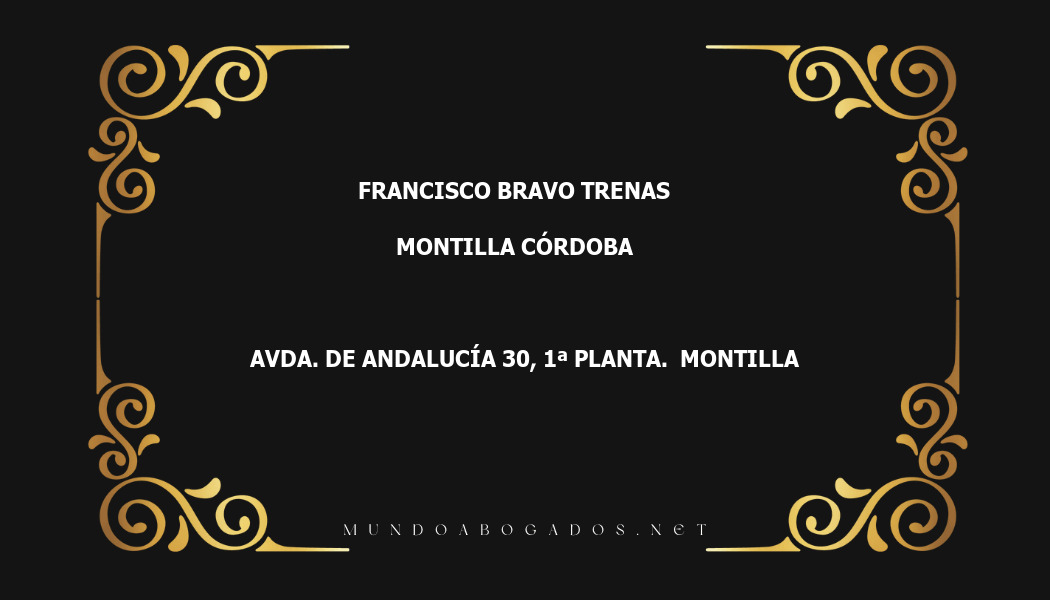 abogado Francisco Bravo Trenas en la localidad de Montilla