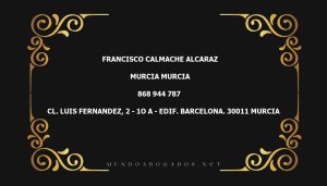 abogado Francisco Calmache Alcaraz en la localidad de Murcia