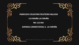 abogado Francisco Celestino Peleteiro Gallego en la localidad de La Coruña