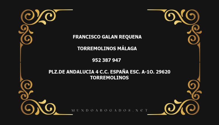 abogado Francisco Galan Requena en la localidad de Torremolinos