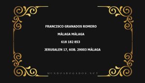 abogado Francisco Granados Romero en la localidad de Málaga