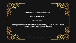 abogado Francisco Guerrero Anaya en la localidad de Málaga