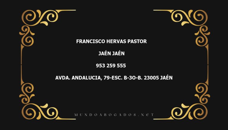 abogado Francisco Hervas Pastor en la localidad de Jaén