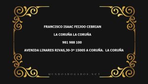 abogado Francisco Isaac Feijoo Cebrian en la localidad de La Coruña