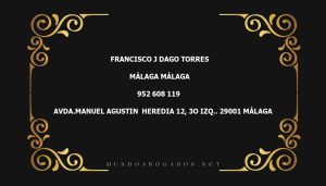 abogado Francisco J Dago Torres en la localidad de Málaga