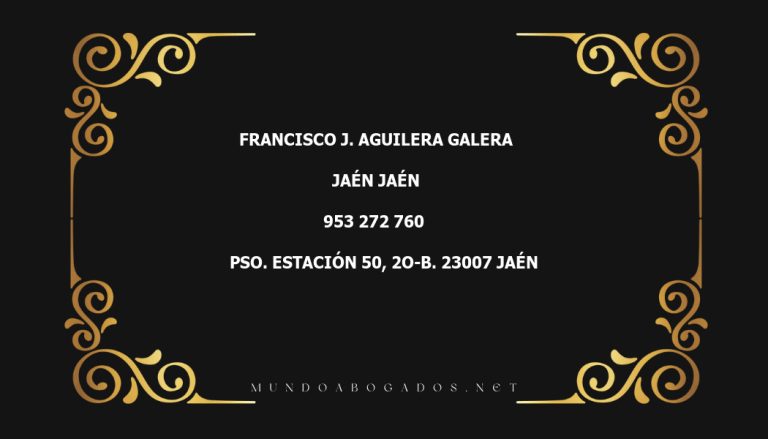 abogado Francisco J. Aguilera Galera en la localidad de Jaén