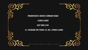 abogado Francisco Javie Curras Diaz en la localidad de Lugo