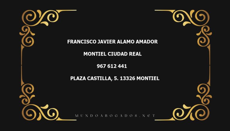 abogado Francisco Javier Alamo Amador en la localidad de Montiel