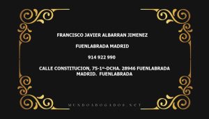 abogado Francisco Javier Albarran Jimenez en la localidad de Fuenlabrada