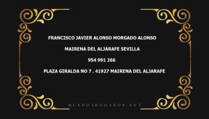 abogado Francisco Javier Alonso Morgado Alonso en la localidad de Mairena del Aljarafe