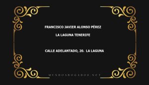 abogado Francisco Javier Alonso Pérez en la localidad de La Laguna