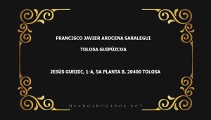 abogado Francisco Javier Arocena Saralegui en la localidad de Tolosa