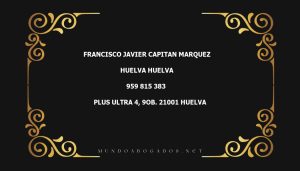 abogado Francisco Javier Capitan Marquez en la localidad de Huelva