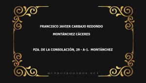 abogado Francisco Javier Carbajo Redondo en la localidad de Montánchez