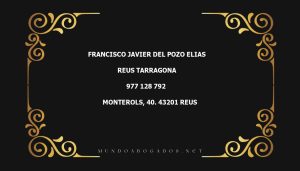 abogado Francisco Javier Del Pozo Elias en la localidad de Reus