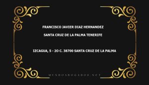 abogado Francisco Javier Diaz Hernandez en la localidad de Santa Cruz de la Palma