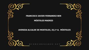 abogado Francisco Javier Fernandez Ben en la localidad de Móstoles