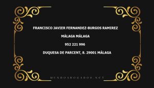 abogado Francisco Javier Fernandez-Burgos Ramirez en la localidad de Málaga