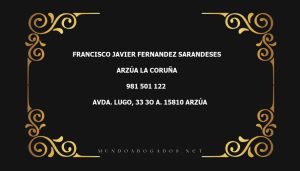 abogado Francisco Javier Fernandez Sarandeses en la localidad de Arzúa