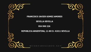 abogado Francisco Javier Gomez Amores en la localidad de Sevilla