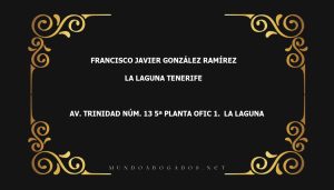 abogado Francisco Javier González Ramírez en la localidad de La Laguna