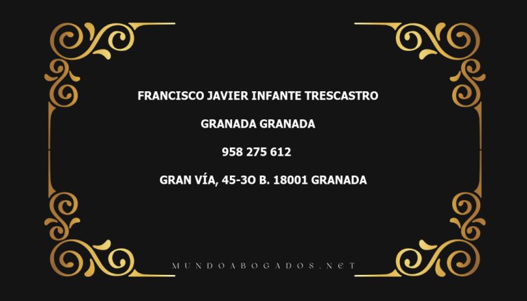 abogado Francisco Javier Infante Trescastro en la localidad de Granada