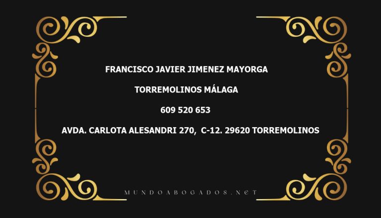 abogado Francisco Javier Jimenez Mayorga en la localidad de Torremolinos