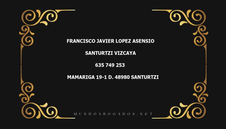 abogado Francisco Javier Lopez Asensio en la localidad de Santurtzi