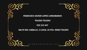 abogado Francisco Javier Lopez Longobardo en la localidad de Toledo