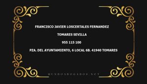 abogado Francisco Javier Loscertales Fernandez en la localidad de Tomares