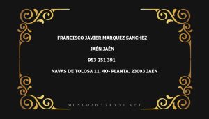 abogado Francisco Javier Marquez Sanchez en la localidad de Jaén