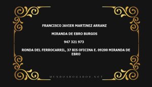 abogado Francisco Javier Martinez Arranz en la localidad de Miranda de Ebro