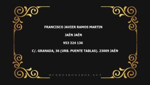 abogado Francisco Javier Ramos Martin en la localidad de Jaén