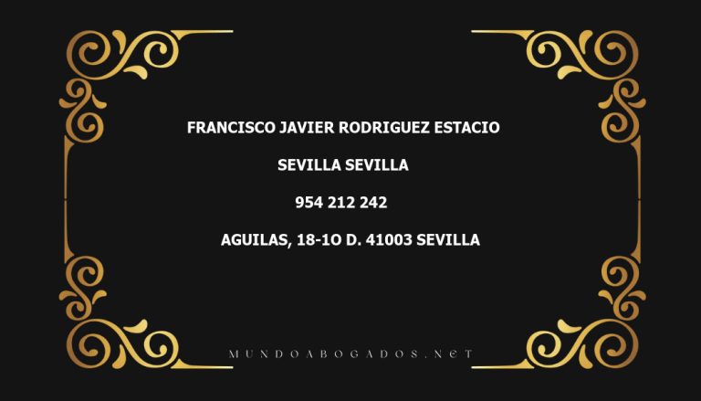 abogado Francisco Javier Rodriguez Estacio en la localidad de Sevilla