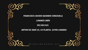 abogado Francisco Javier Saigner Cerezuela en la localidad de Linares