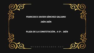 abogado Francisco Javier Sánchez Galiano en la localidad de Jaén