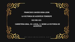 abogado Francisco Javier Sosa Leon en la localidad de La Victoria de Acentejo