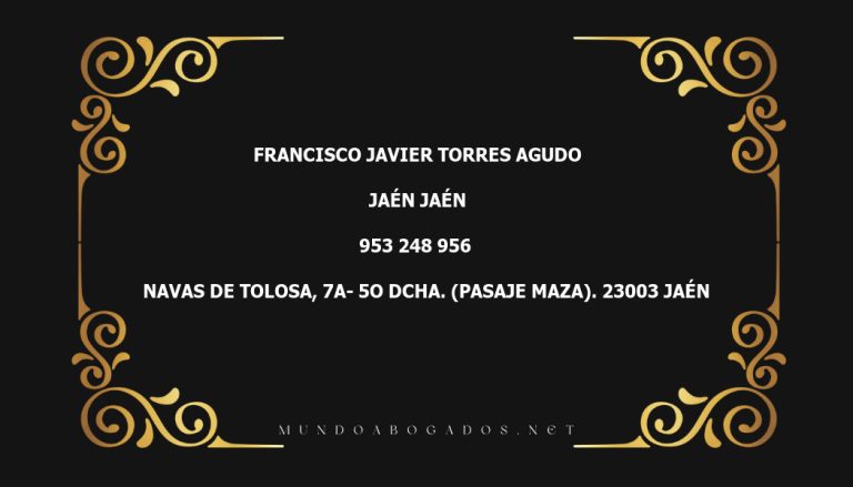 abogado Francisco Javier Torres Agudo en la localidad de Jaén