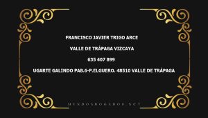 abogado Francisco Javier Trigo Arce en la localidad de Valle de Trápaga