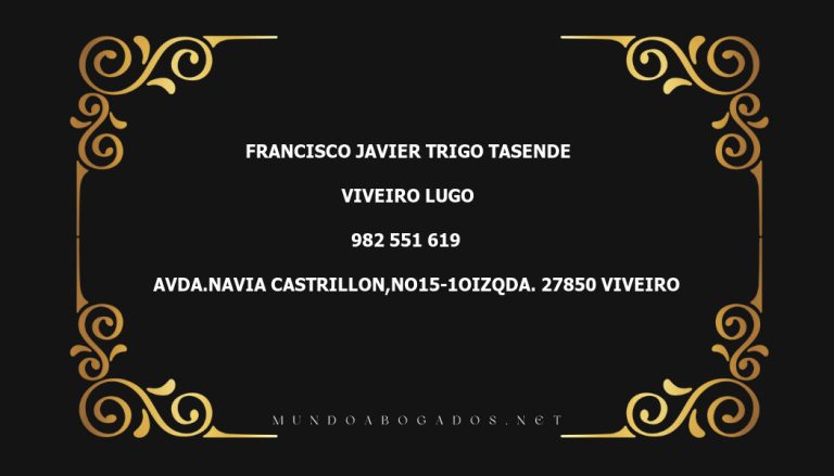 abogado Francisco Javier Trigo Tasende en la localidad de Viveiro