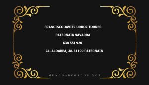 abogado Francisco Javier Urroz Torres en la localidad de Paternain