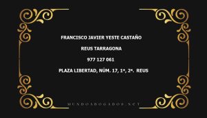 abogado Francisco Javier Yeste Castaño en la localidad de Reus