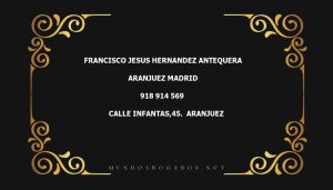 abogado Francisco Jesus Hernandez Antequera en la localidad de Aranjuez